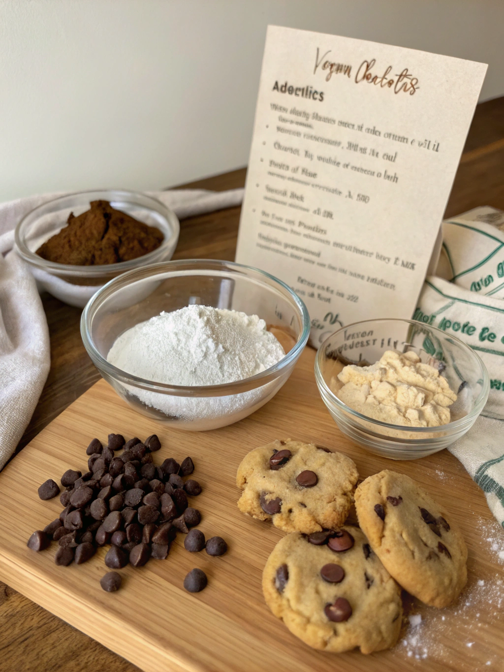 Vegan Chocolate Chip Cookie Ingredients