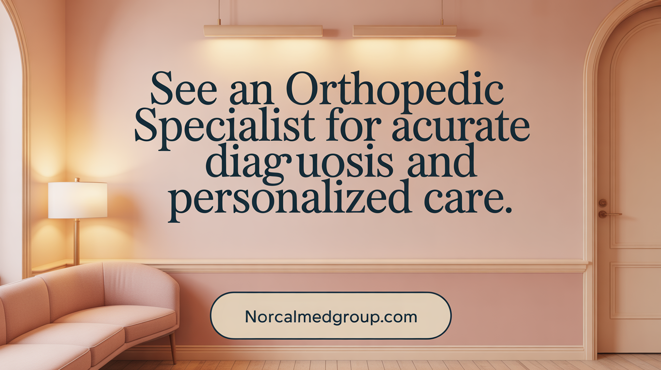 See an Orthopedic Specialist for Accurate Diagnosis and Tailored Treatment