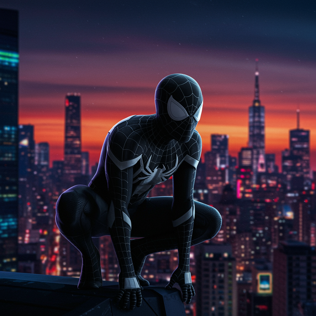 black spiderman pfp