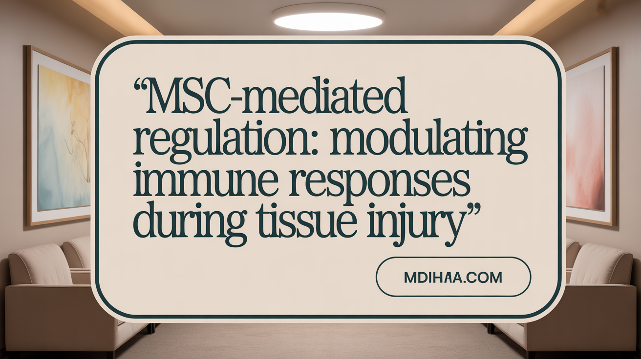 MSCs as master regulators: Modulating immune responses during tissue injury