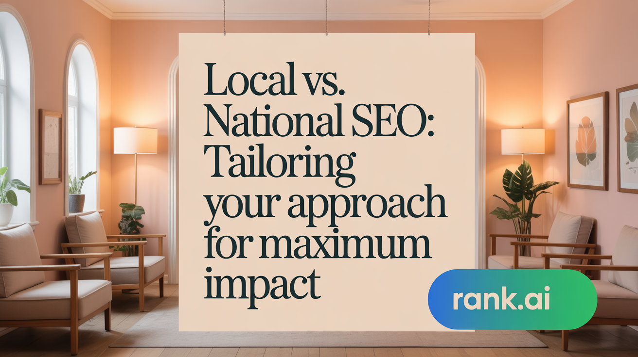 Local vs. National SEO: Tailoring Your Approach for Maximum Impact