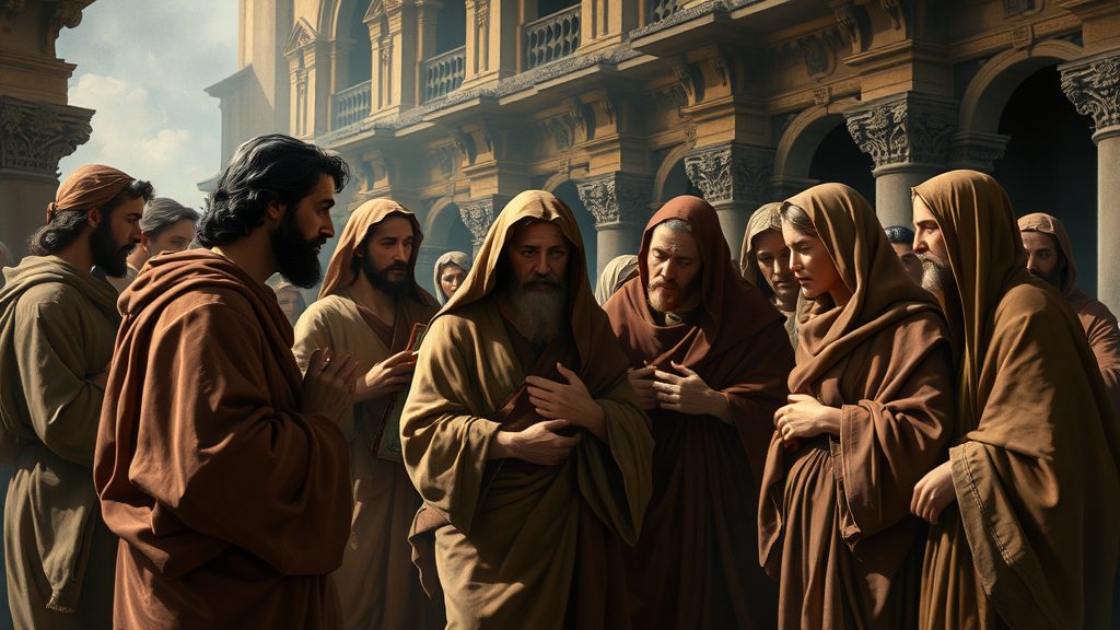 경제적 어려움을 겪는 지역사회의 상징적인 장면