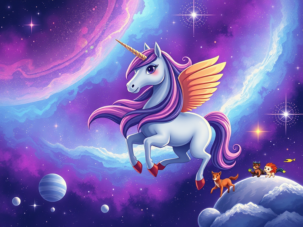 Twinkle the Thistle Unicorn's Cosmic Adventure