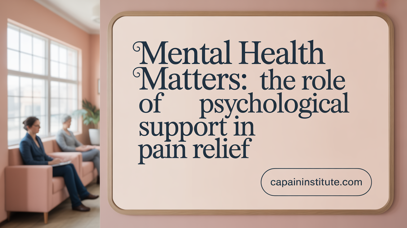 Mental Health Matters: The Role of Psychological Support in Pain Relief