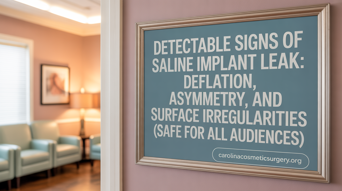 Detectable Signs of Saline Implant Leak: Deflation, Asymmetry, and Surface Irregularities