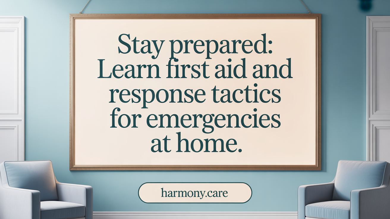 Stay prepared: Learn first aid and response tactics for emergencies at home.