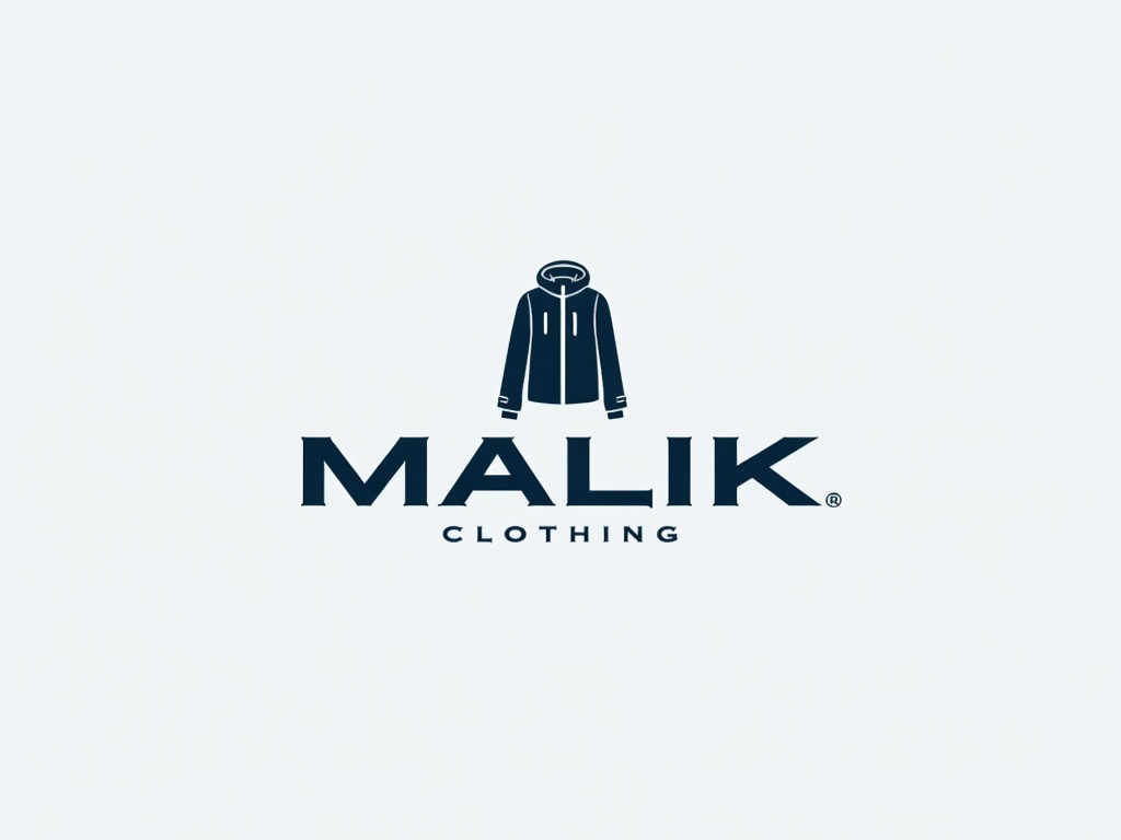 Malikclothing logo - bold and modern winter apparel brand