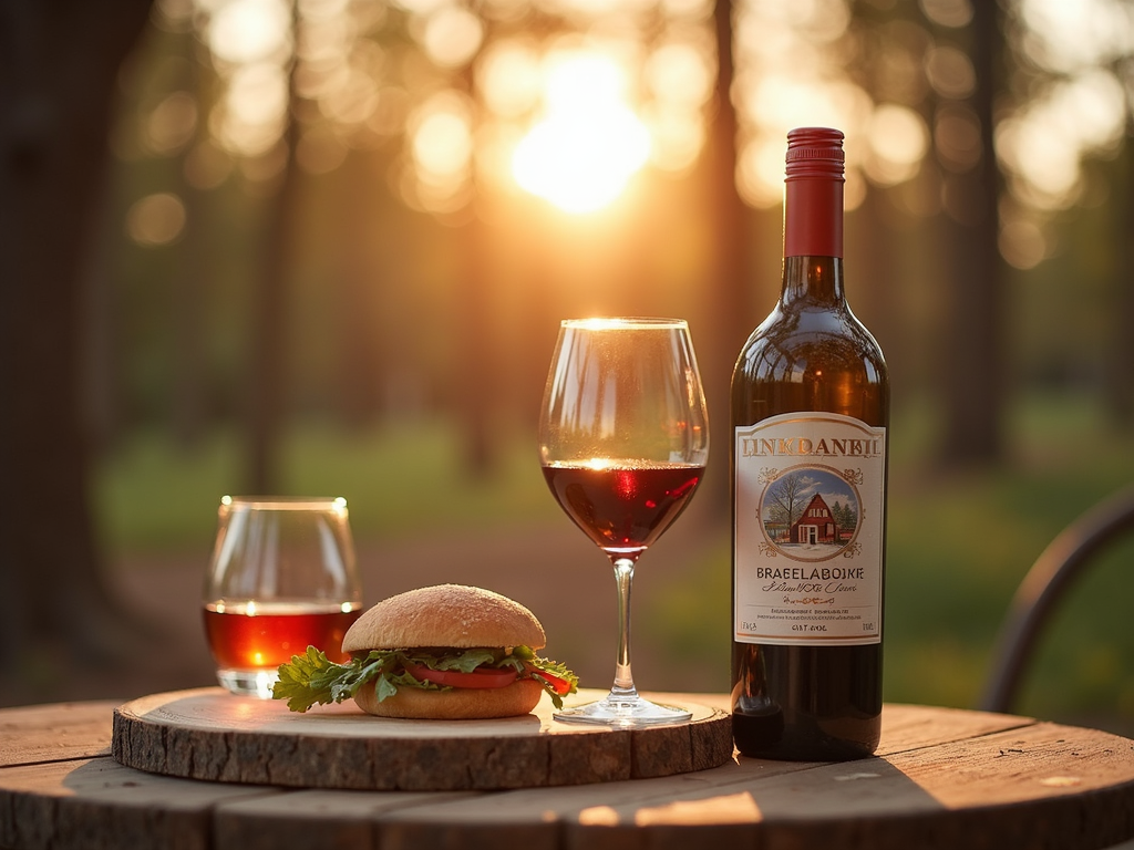 Wine being poured at campsite