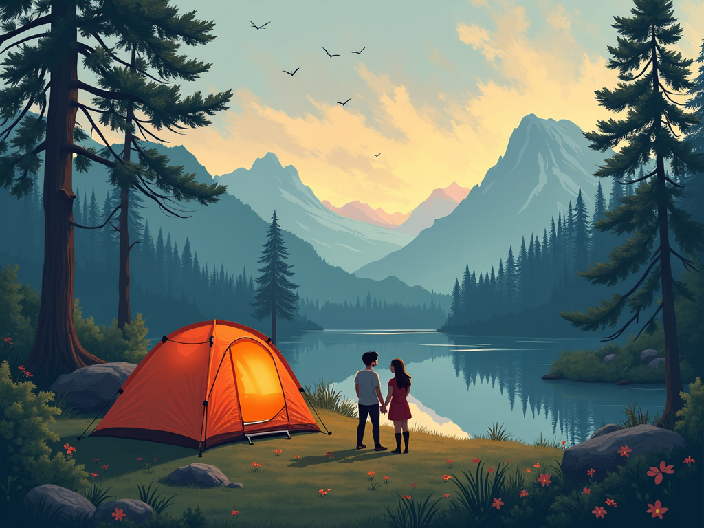 Romantic Camping Disaster Image