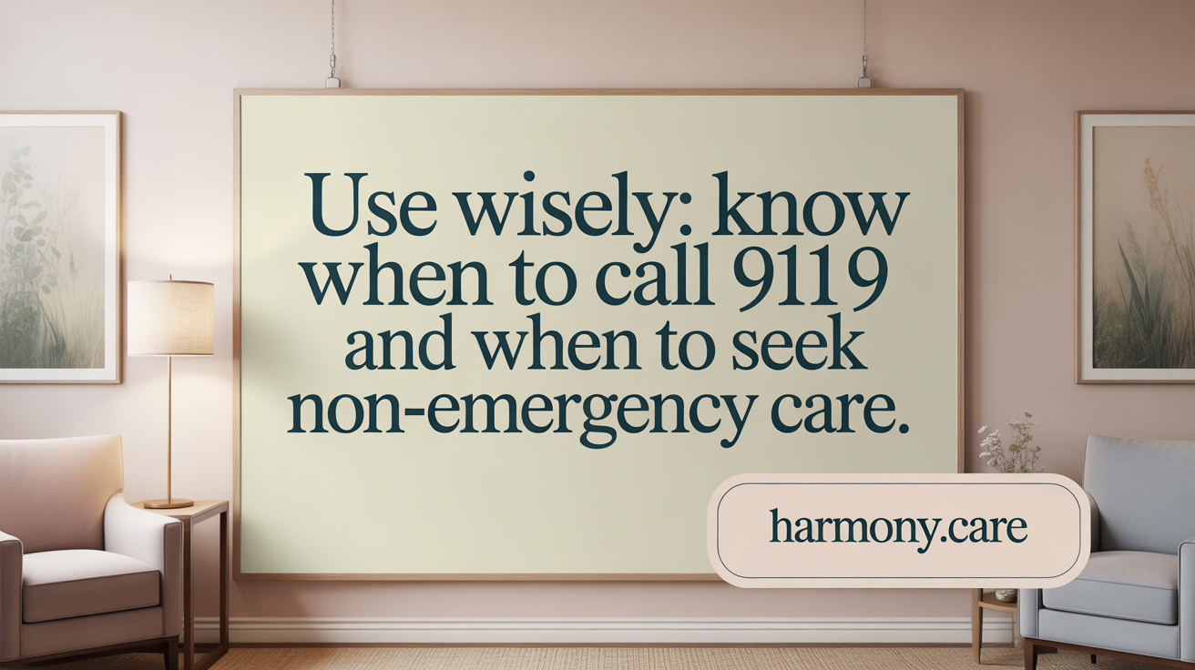 Use wisely: Know when to call 911 and when to opt for non-emergency care.