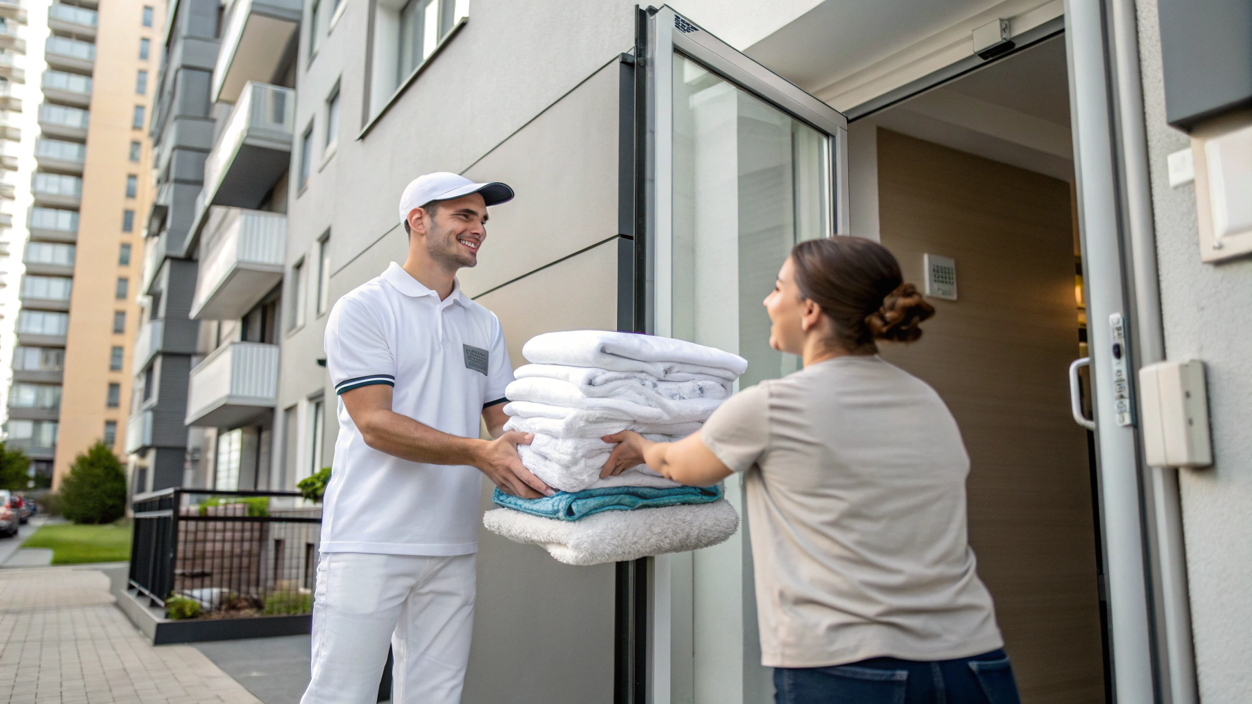 Nhân viên Giặt Ủi Quận 1 giao quần áo tận nơi
