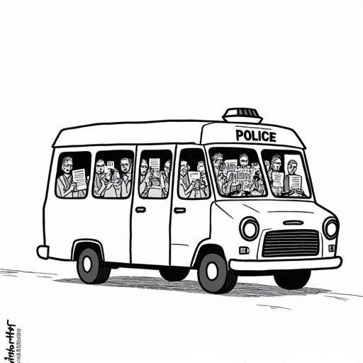 Police Arrest 474 During Pro-Palestinian Protest in London single-panel cartoon