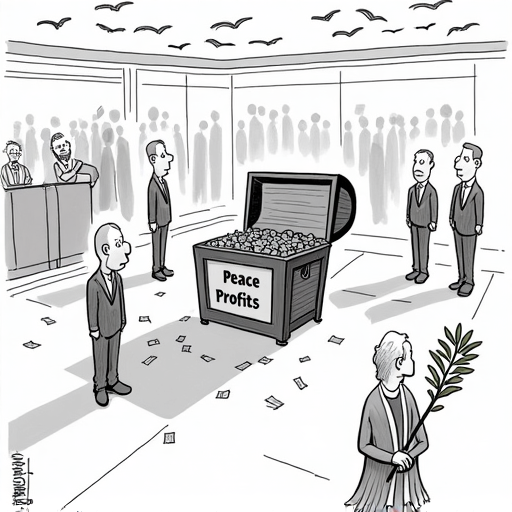 Iran Seeks Ceasefire, Boosts Markets, Faces Skepticism single-panel cartoon