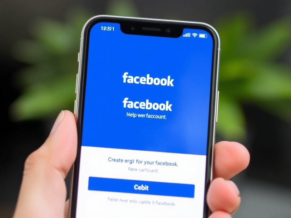 スマートフォンのFacebookアプリ、新規アカウント登録画面