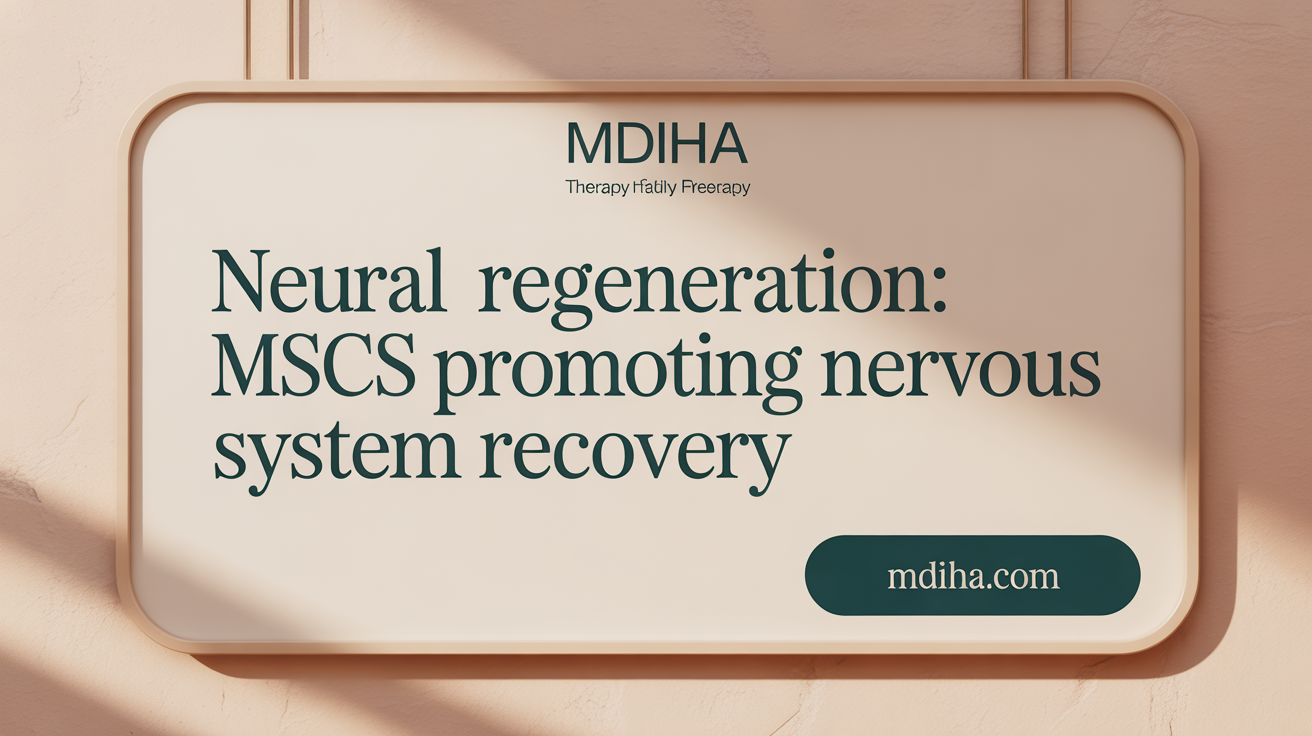 Neural regeneration: MSCs healing the nervous system