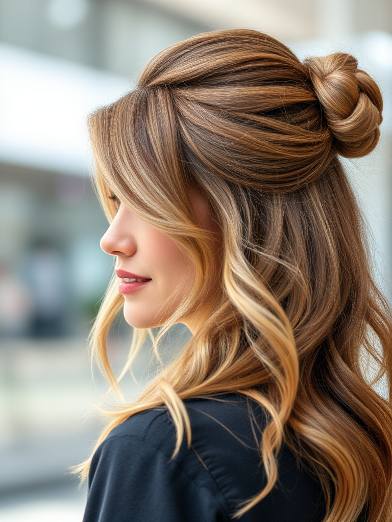 Half-Up, Half-Down Updo