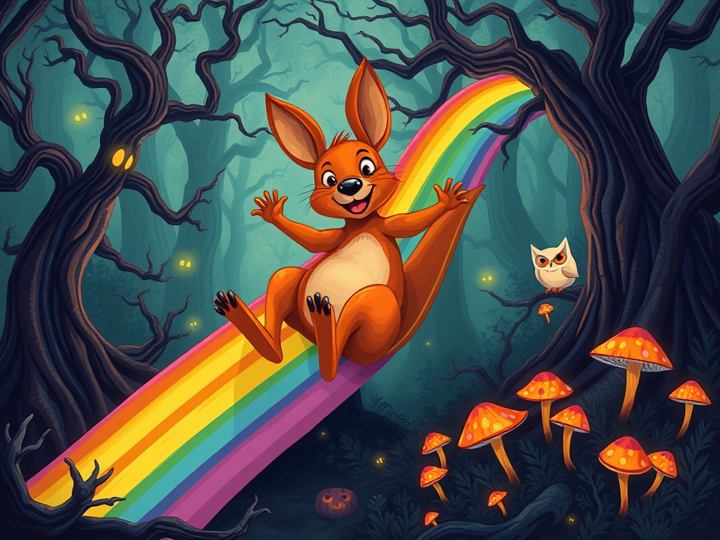 The Rainbow Adventure of Freddie the Firebrick Kangaroo