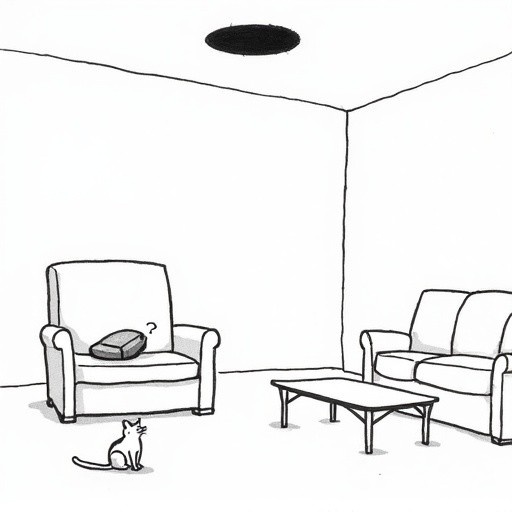 Meteorite Fragment Crashes Through Georgia Home single-panel cartoon