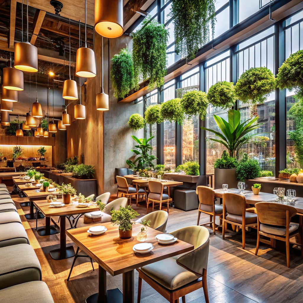 Modern Elegant Restaurant with Cozy Atmosphere