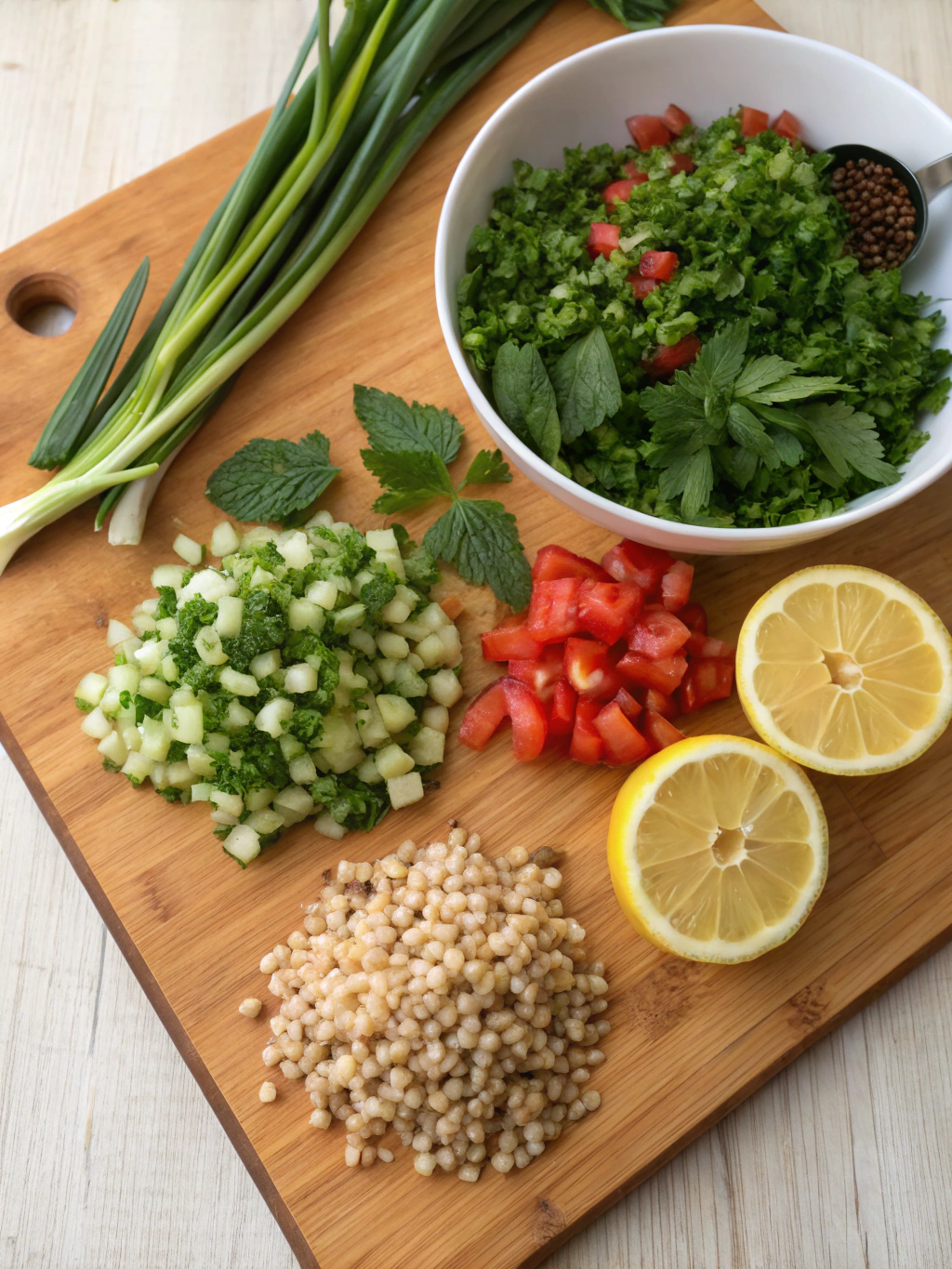 Ingredients for Barley Tabbouleh