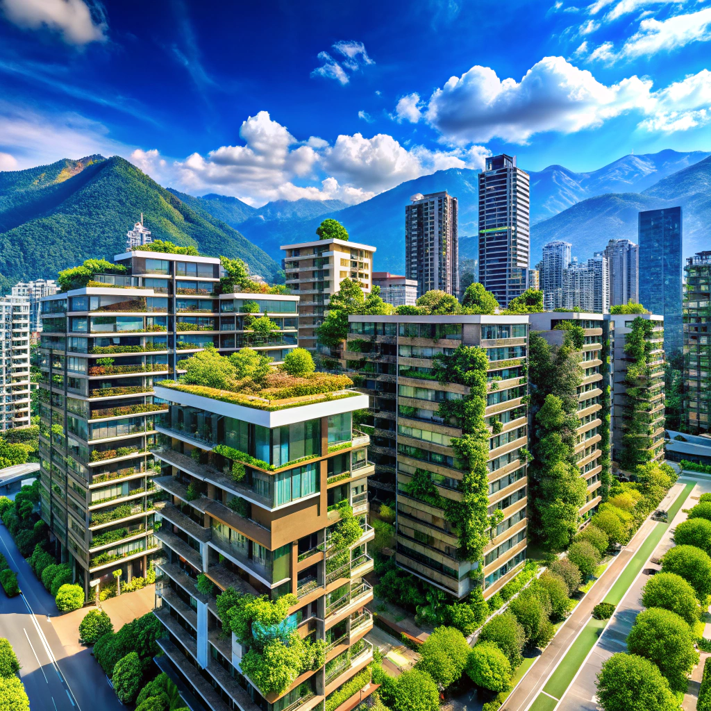 Modern Urban Complex with Vertical Gardens