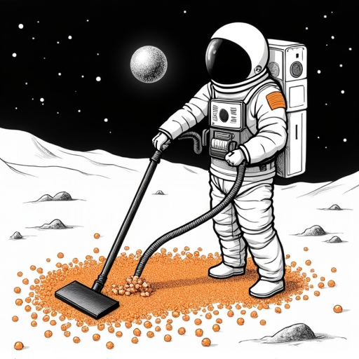 Scientists Solve Mystery of Moon's Orange Glass Beads single-panel cartoon
