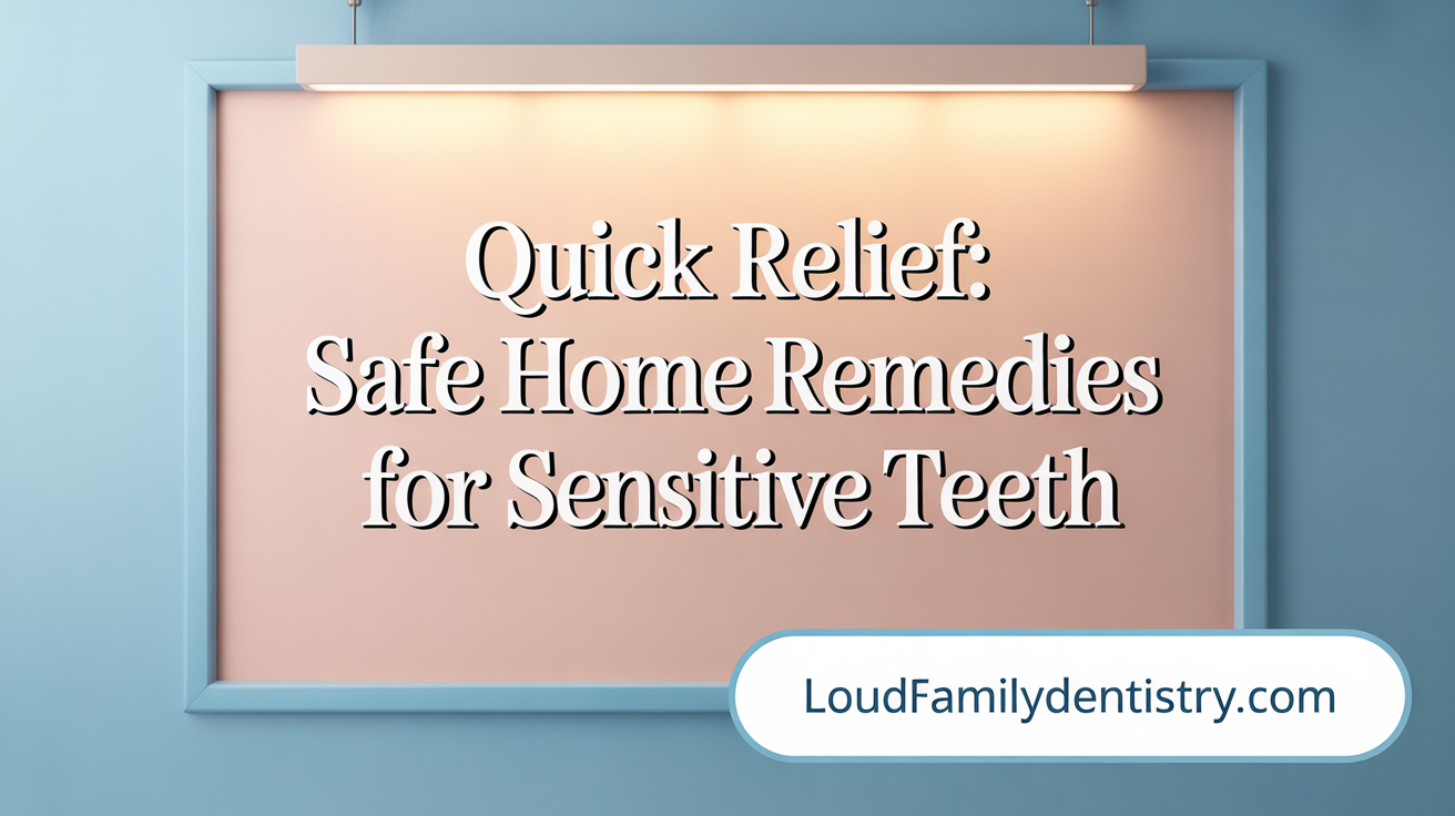 Quick Relief: Home Remedies for Sensitive Teeth