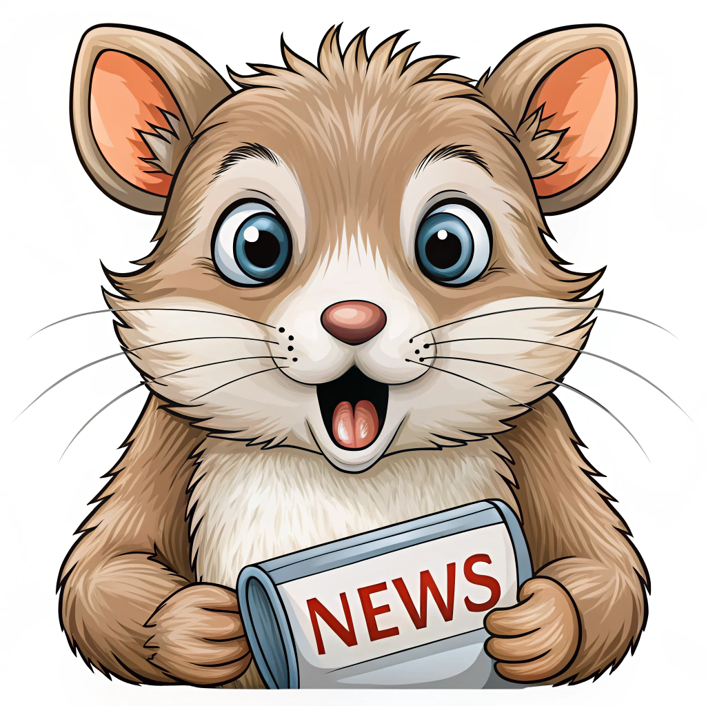 Cute Animal Breaking News Illustration Cute Animal Breaking News Illustration