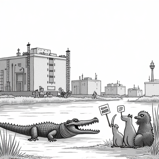 Protests Erupt Against Immigrant Detention Center in Florida single-panel cartoon