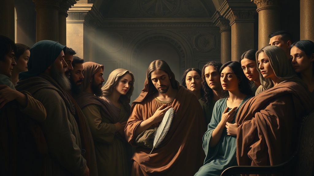 인간의 한계와 책임, 위로와 연관된 상징적 종교적 장면