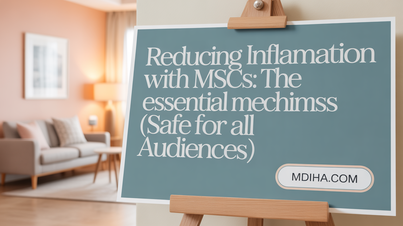 Reducing inflammation with MSCs: The essential mechanisms