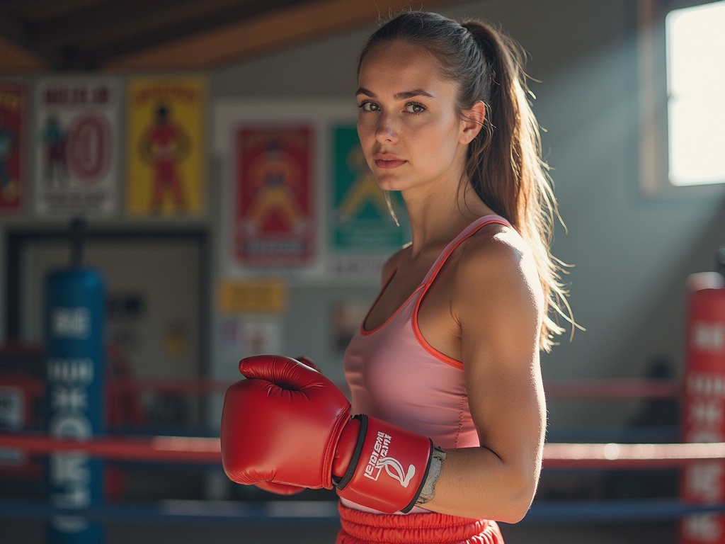 Girls learning to fight