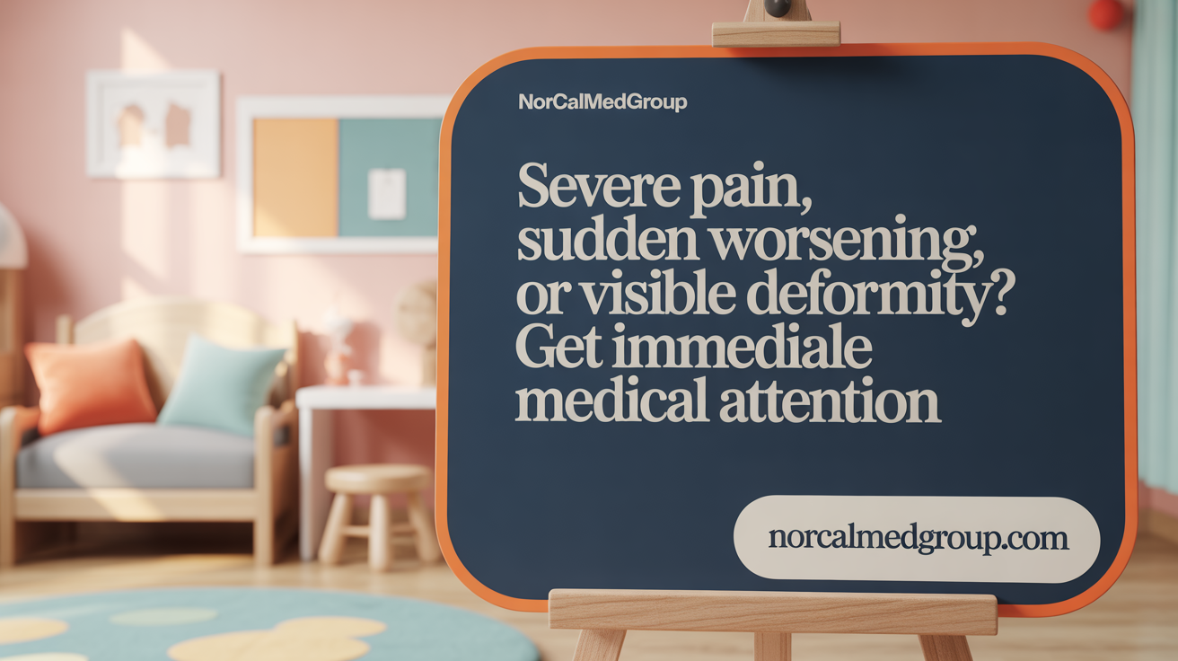 Severe Pain, Sudden Worsening, or Visible Deformity? Get Immediate Medical Attention