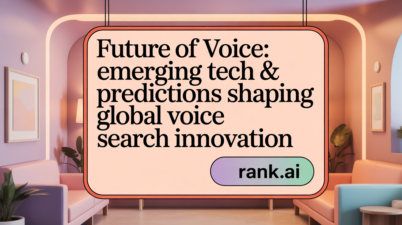 Future of Voice: Emerging Tech &amp; Predictions Shaping Global Voice Search Innovation