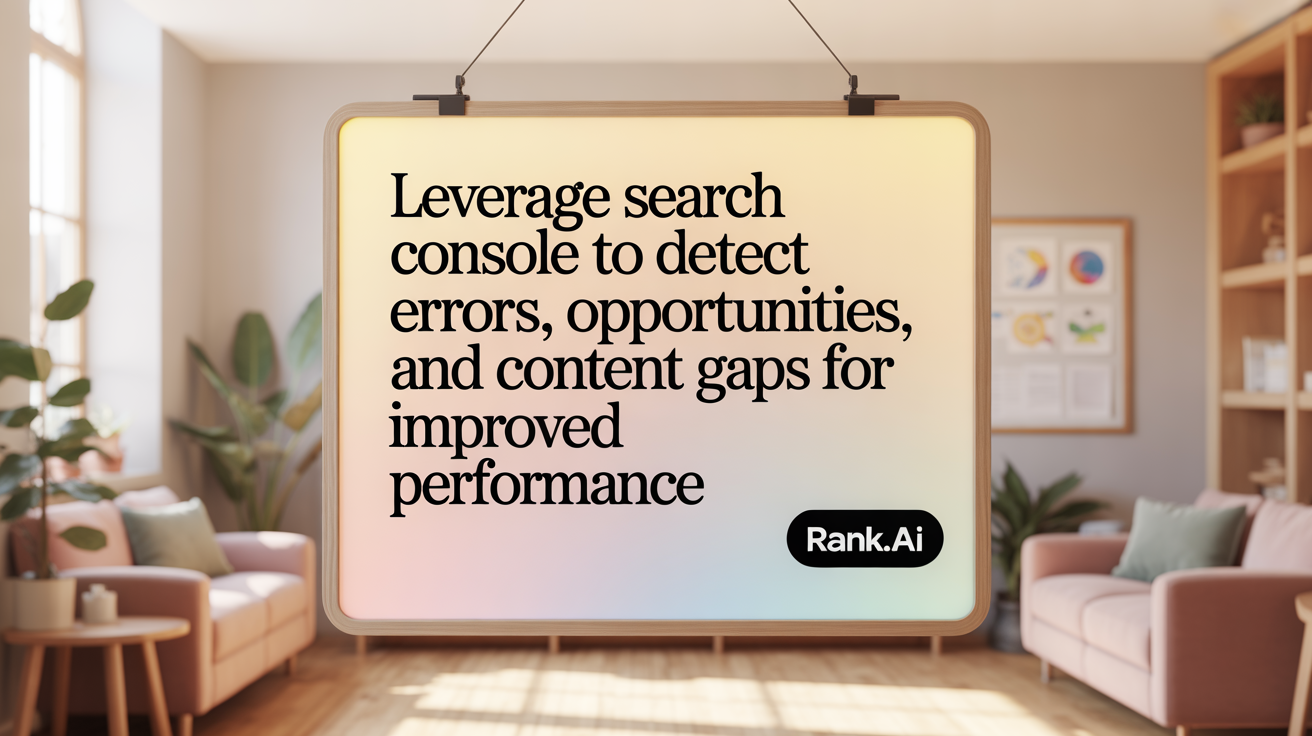 Leverage Search Console to Detect Errors, Opportunities, and Content Gaps
