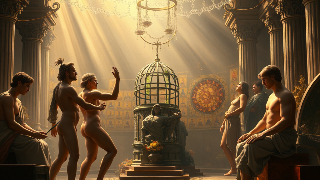 주기율표의 규칙성과 창조 질서를 묘사한 예술적 텍스트