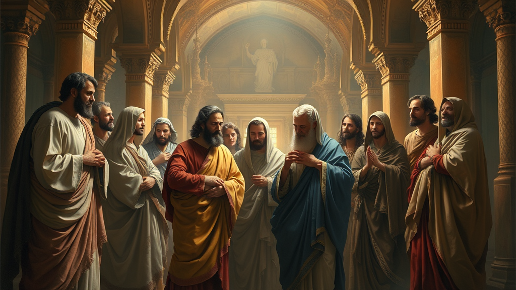 성경에서 정직과 신뢰를 상징하는 알레고리 장면