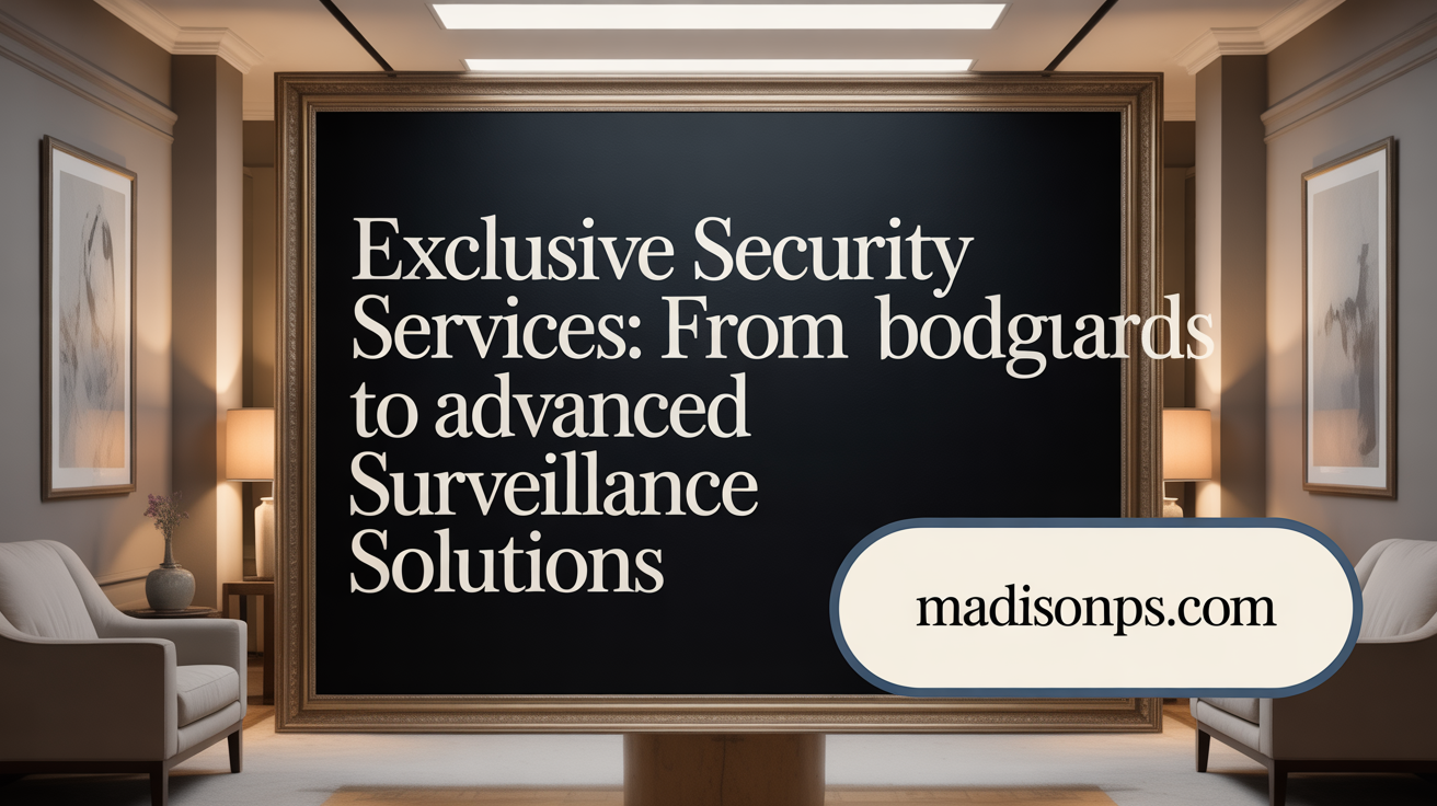 Exclusive Security Services: From Bodyguards to Tech-Enabled Surveillance