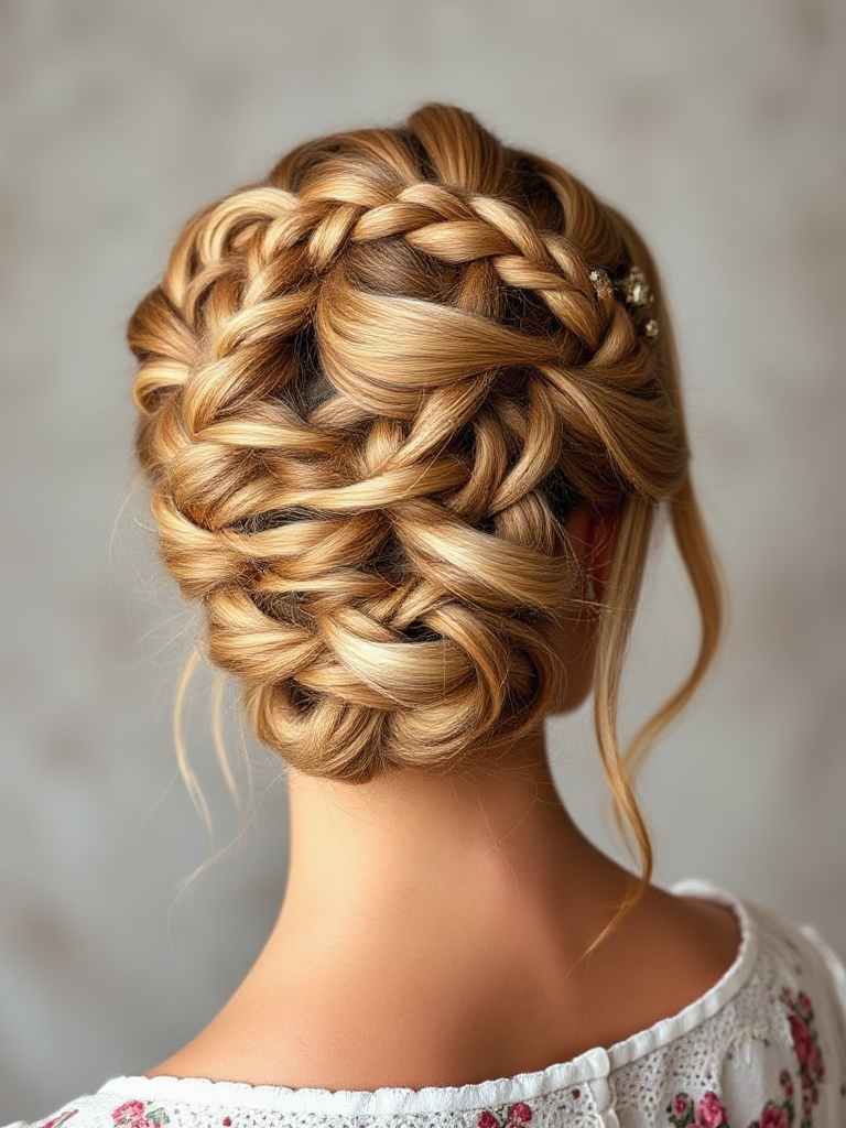 Boho Braided Updo