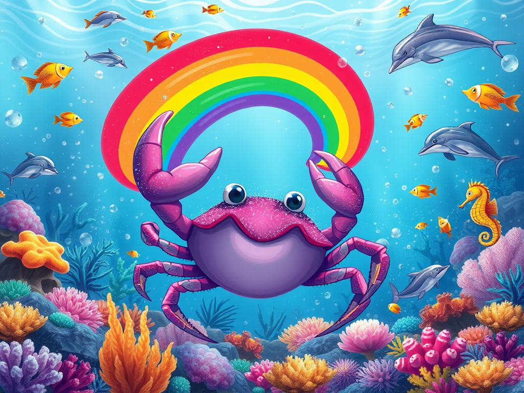 Crabby Colorwhirl and the Rainbow Blend