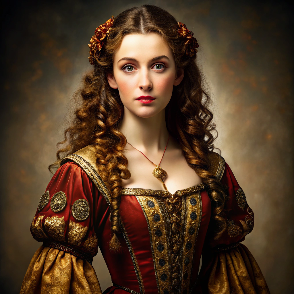 16th Century Elegant Female Character Artwork
