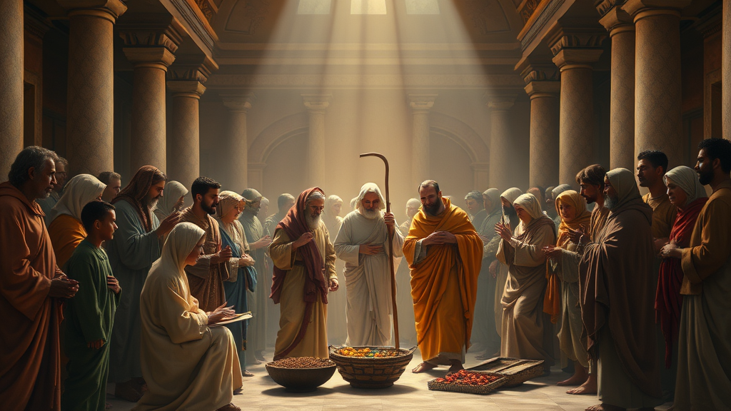 헌신과 선구자의 정신을 상징하는 장면