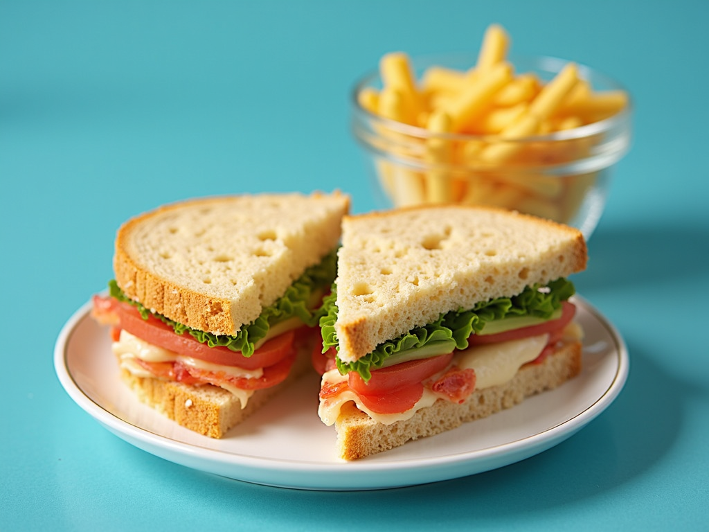 Ocean-themed sandwich with character narrative