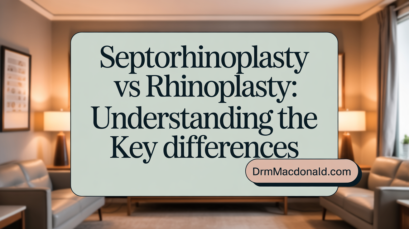 Septorhinoplasty vs Rhinoplasty: Understanding the Key Differences