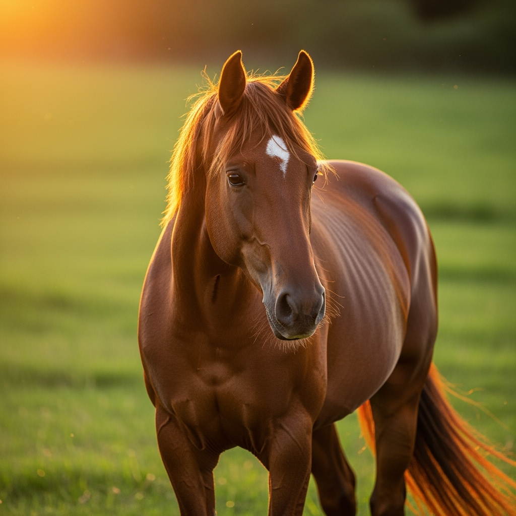 A photorealistic horse