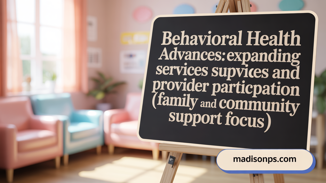 Behavioral Health Advances: Expanding Services and Provider Participation