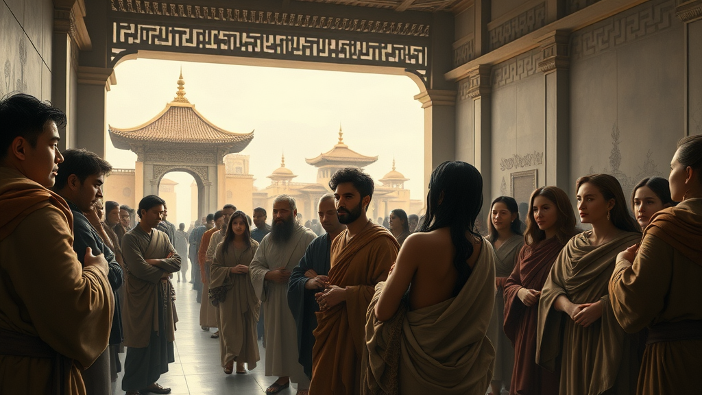 변화와 적응을 상징하는 현대적인 예술적 표현