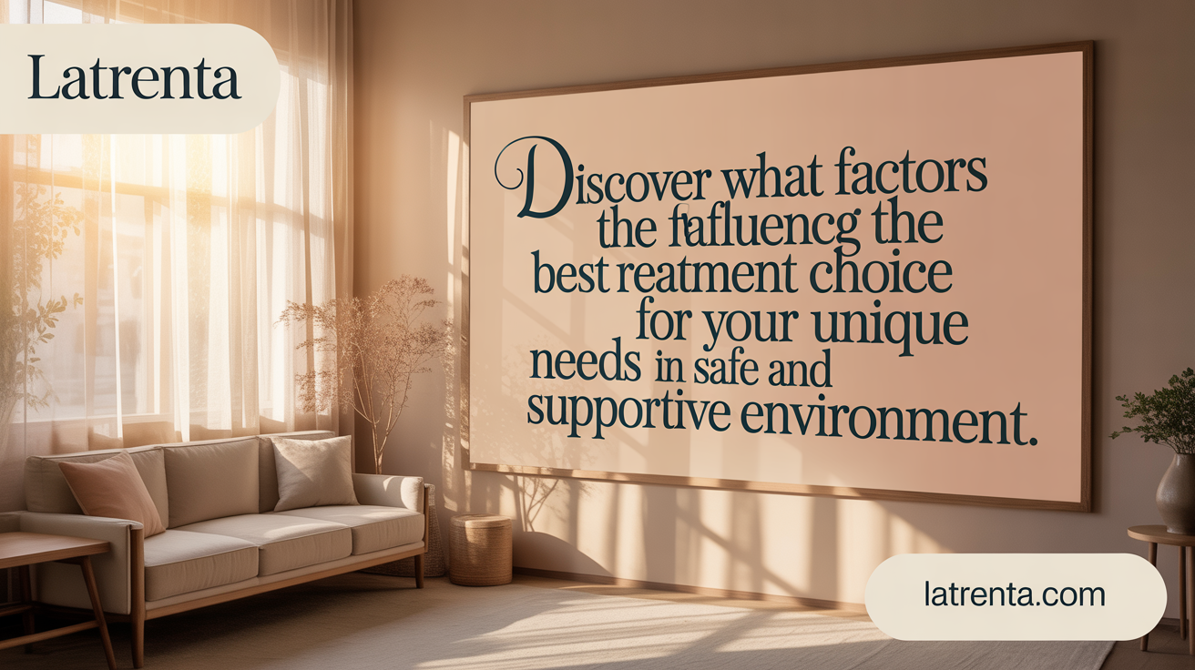 Find out what factors influence the best treatment choice for your unique needs.