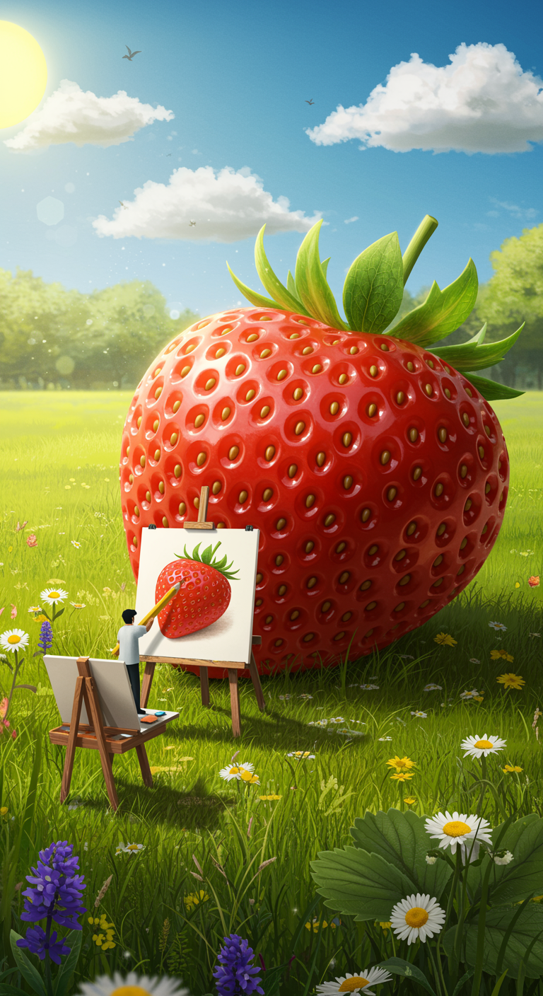 strawberry drawing