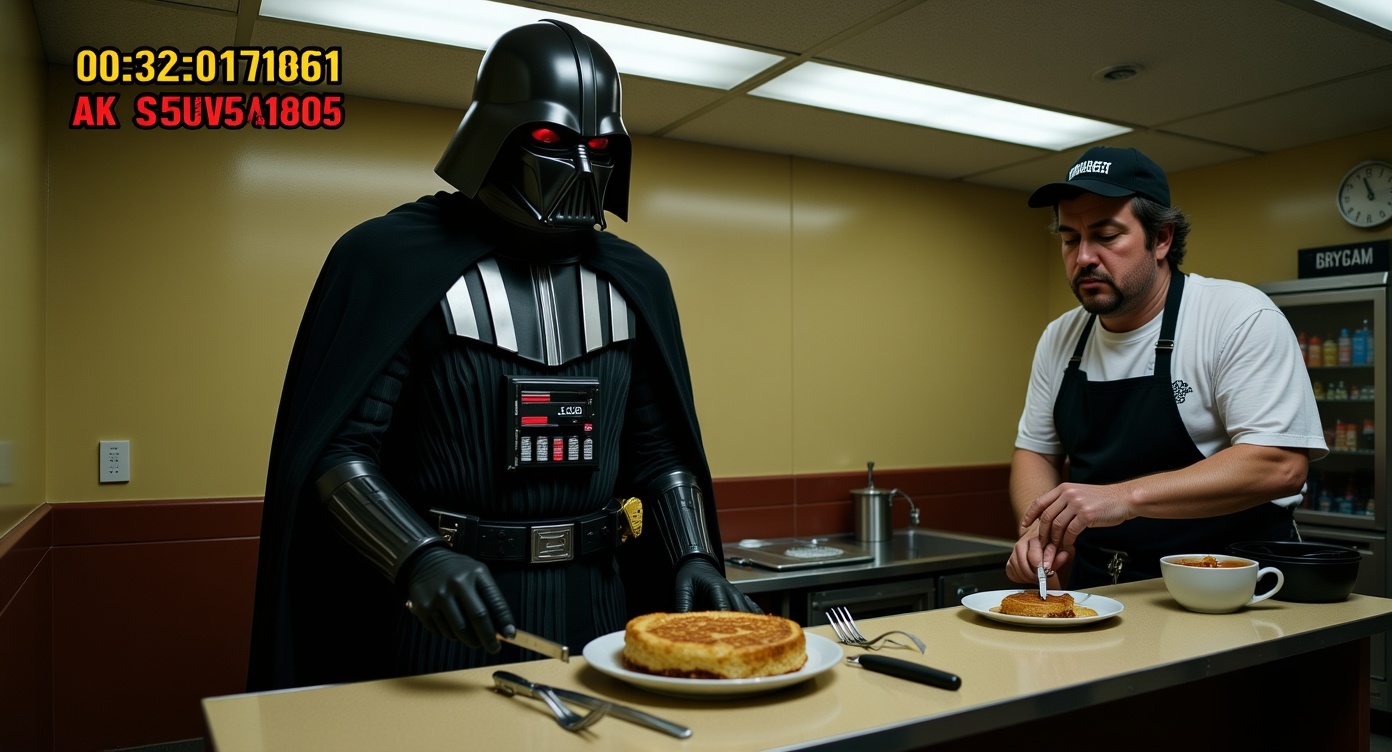 a grainy, slightly overexposed CCTV still, timesta